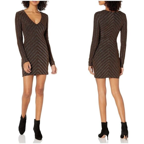 Dress the Population Maya Brown Bodycon Dress $149 - Picture 1 of 7